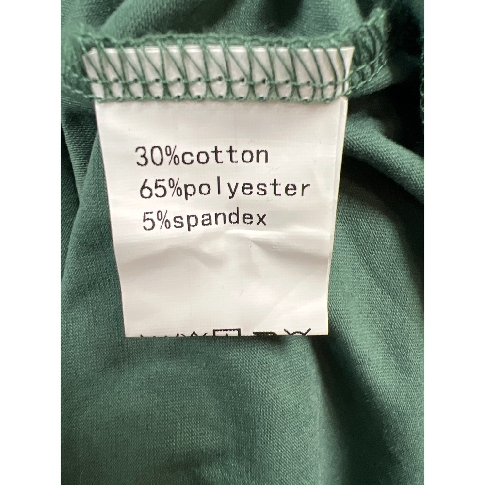 OUGES Maxi Dress Women Medium Green Long Sleeve Wrap V-Neck Jersey Pockets - Picture 3 of 12